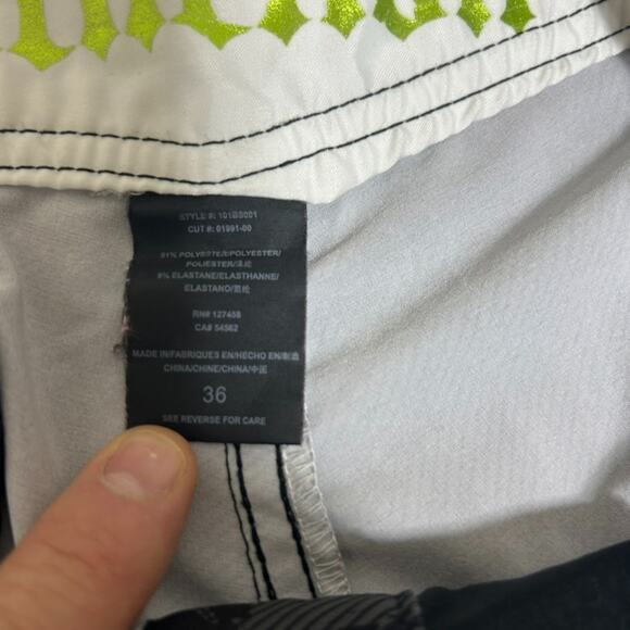 Affliction Mens Y2K Board Shorts Size 36 Grunge Goth Skater Punk Swim Trunks - Picture 8 of 13